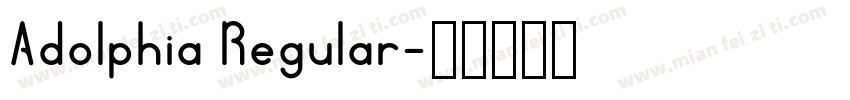 Adolphia Regular字体转换
